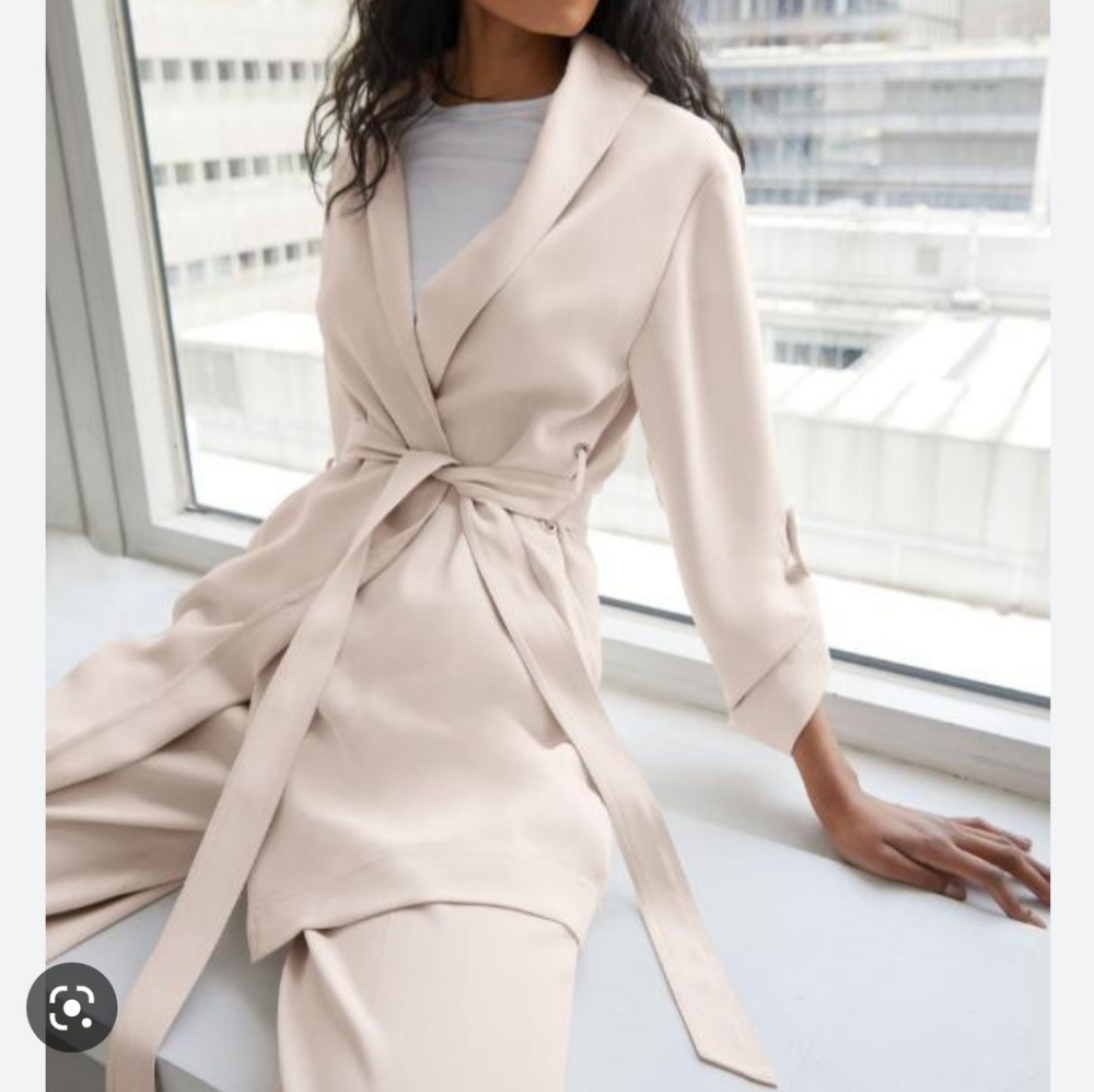 Aritzia babaton kahlo robe XS bone